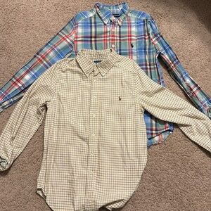 Two Boys Ralph Lauren Button Up Shirts